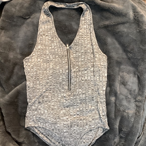 Charlotte Russe Body Suit Backless with Zip Front Size Large - Picture 2 of 6